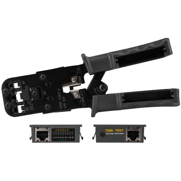 Main product image for Network RJ45 and Telecom Crimp Tool with Pouch and 150-052